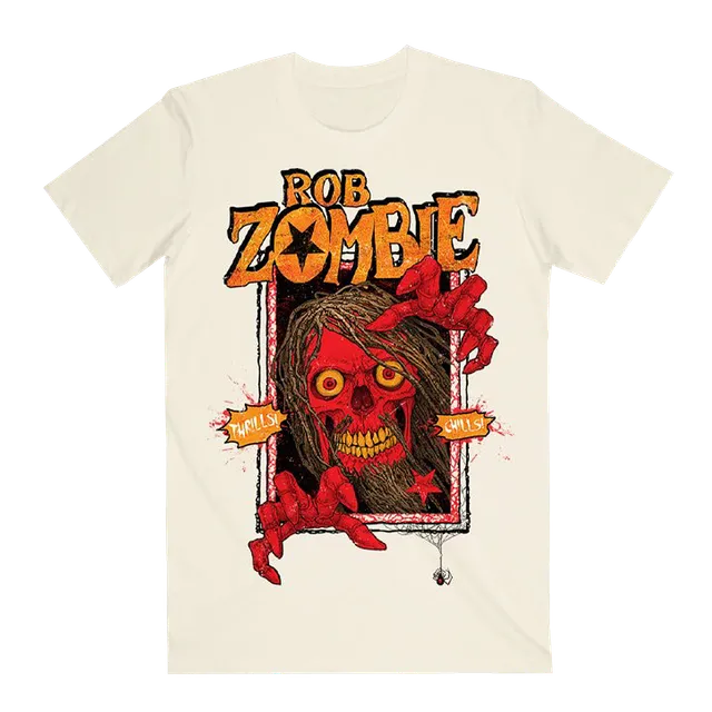 Rob Zombie Thrills N Chills t-skjorte brysttrykk