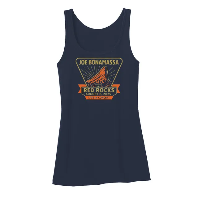 Joe Bonamassa 2025 Red Rocks singlet dame marin bomull