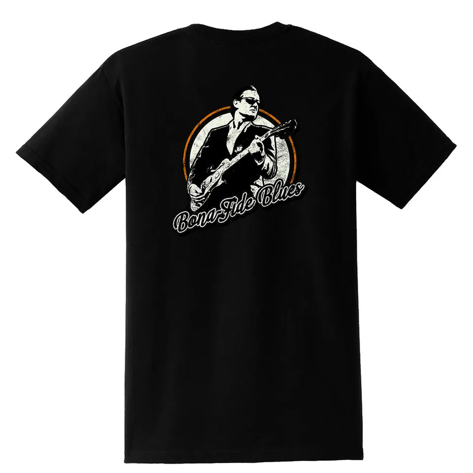 Joe Bonamassa Bona-Fide Blues t-skjorte brystlomme bomull