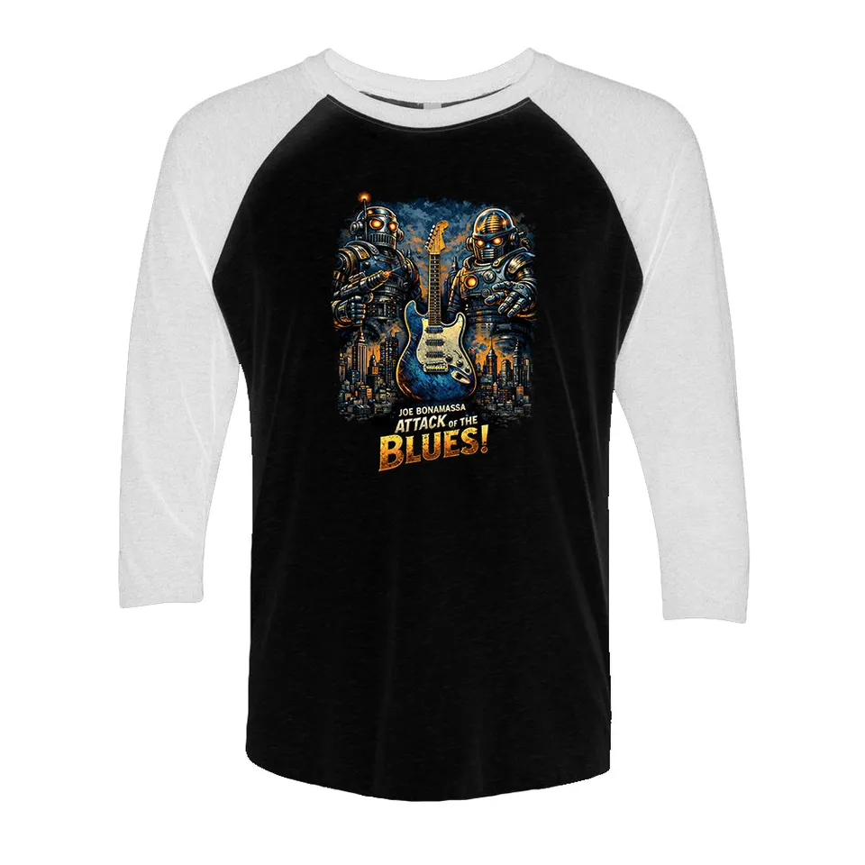 Joe Bonamassa Attack Of The Blues t-skjorte 3/4 erme tri-blend