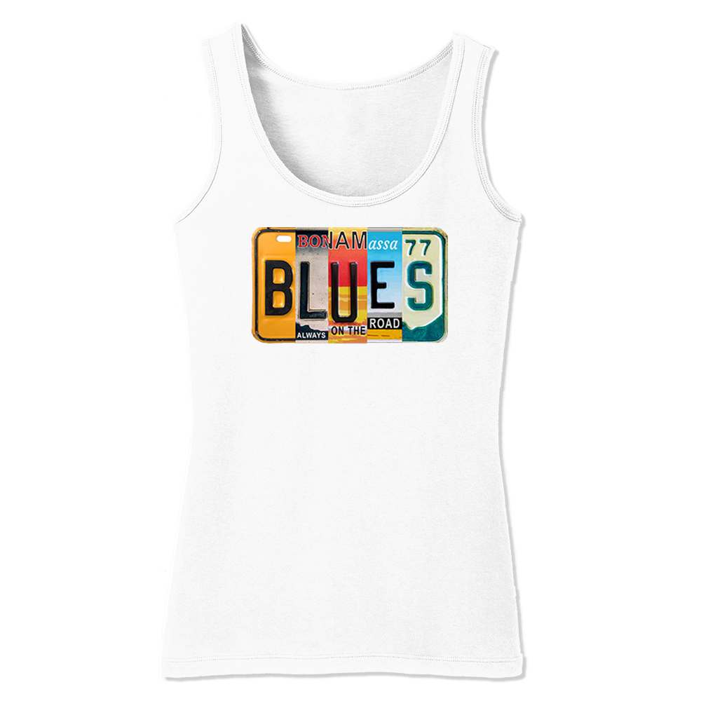 Joe Bonamassa Blues License Plate singlet dame svart bomull