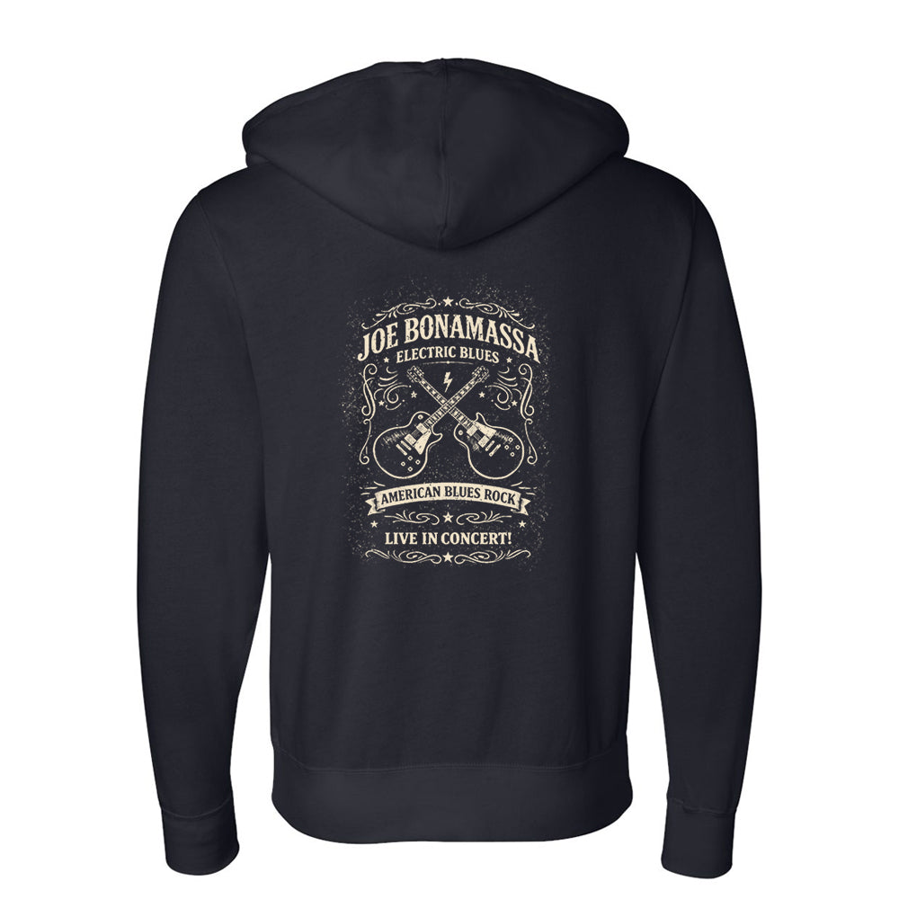 Joe Bonamassa JB Electric Blues zip-hoodie svart glidelås