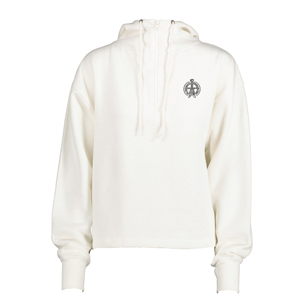 Joe Bonamassa In Blues We Trust Flying V Logo Boxy 1/4 Zip hettegenser dame svart