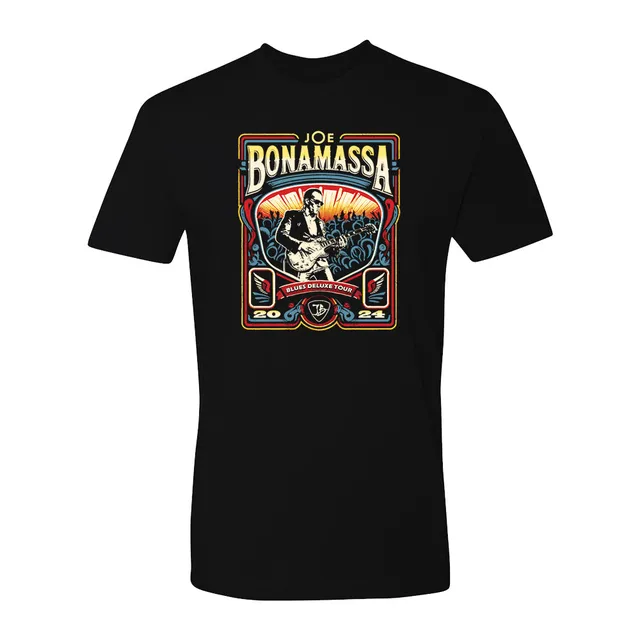 Joe Bonamassa 2024 U.S. Summer Tour t-skjorte svart bomull
