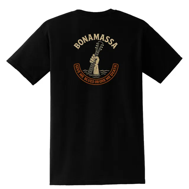 Joe Bonamassa Give Me Blues Or Give Me Death pocket t-skjorte bomull