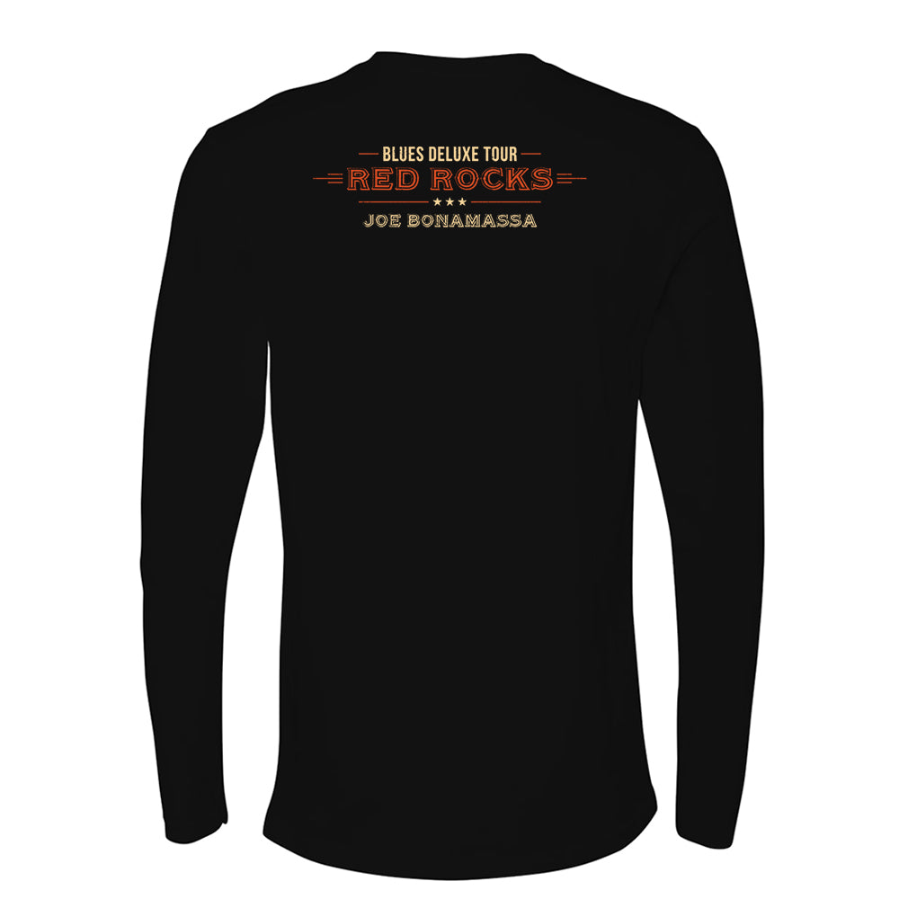 Joe Bonamassa 2024 Red Rocks langermet t-skjorte herre svart