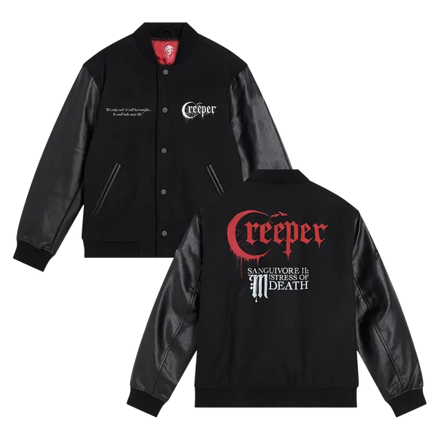 Creeper Mistress of Death collegejakke brodert