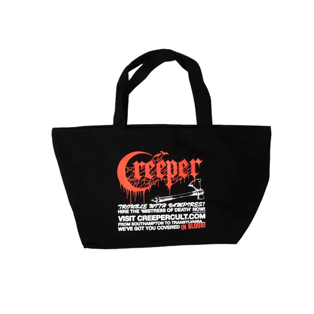 Creeper Trouble With Vampires totebag svart canvas