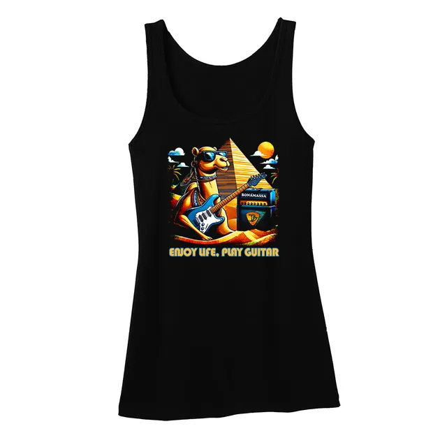 Joe Bonamassa Enjoy Life Play Guitar singlet dame sort bomull