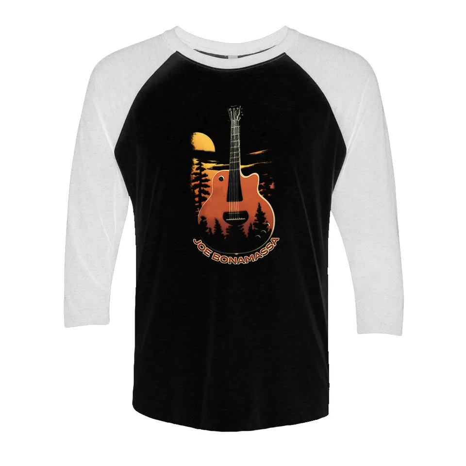 Joe Bonamassa Moonlit Blues 3/4 t-skjorte hvit/svart