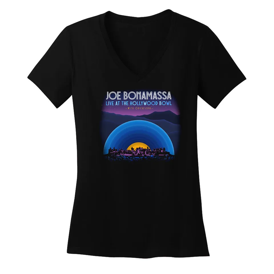 Joe Bonamassa Live Hollywood Bowl V-hals t-skjorte dame