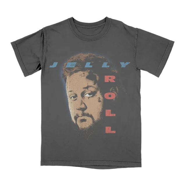 Jelly Roll Vintage Photo t-skjorte falmet svart