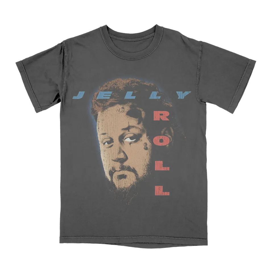 Jelly Roll Vintage Photo t-skjorte falmet svart
