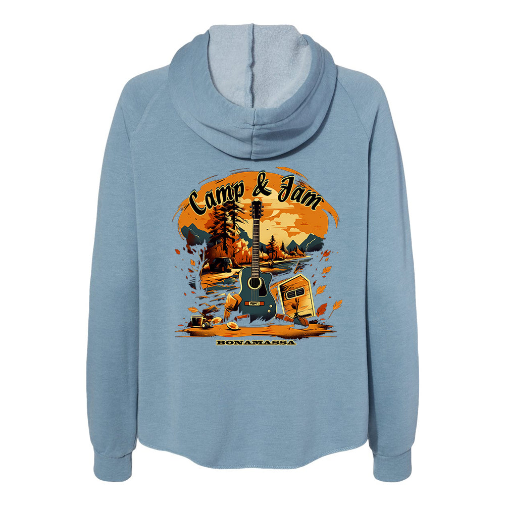 Joe Bonamassa Camp & Jam Wave Wash Zip-Up Hoodie dame svart
