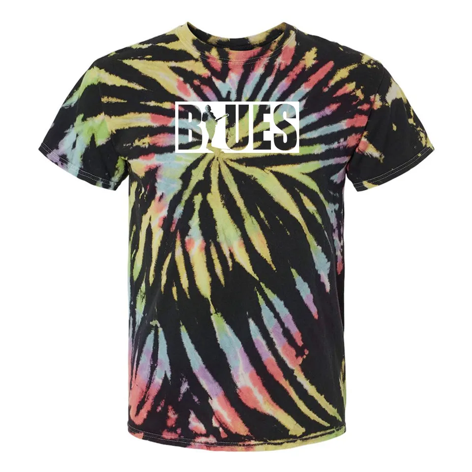 Joe Bonamassa Blues Block Spiral t-skjorte tie-dye bomull
