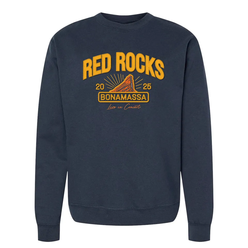 Joe Bonamassa 2025 Red Rocks Applique genser navy