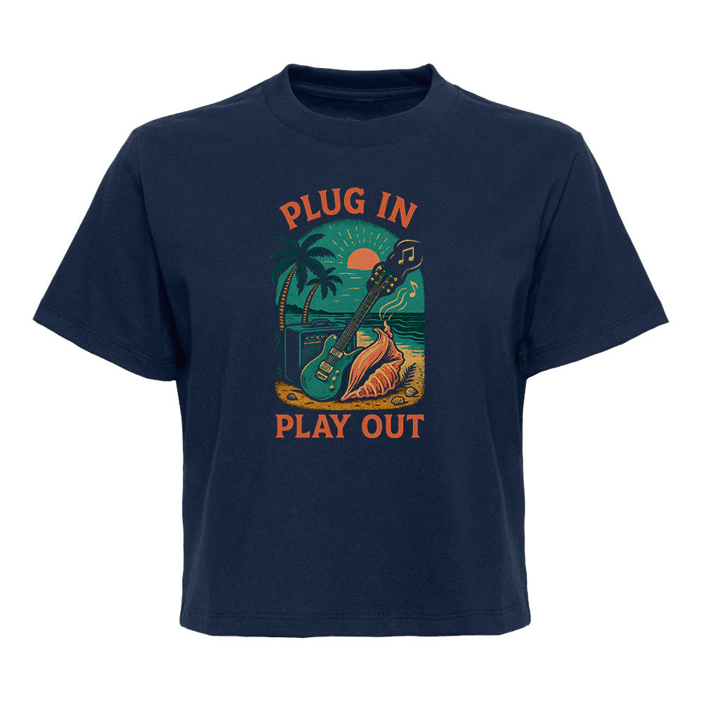 Joe Bonamassa Plug In Play Out boxy t-skjorte svart bomull