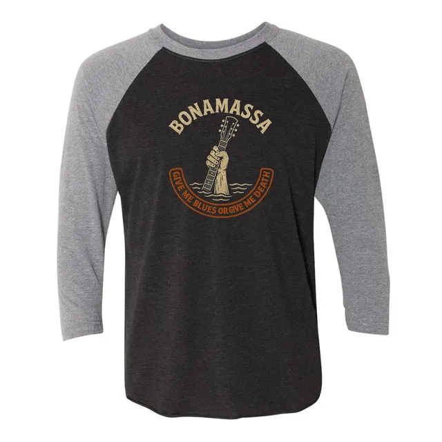 Joe Bonamassa Give Me Blues 3/4 T-skjorte hvit/svart triblend