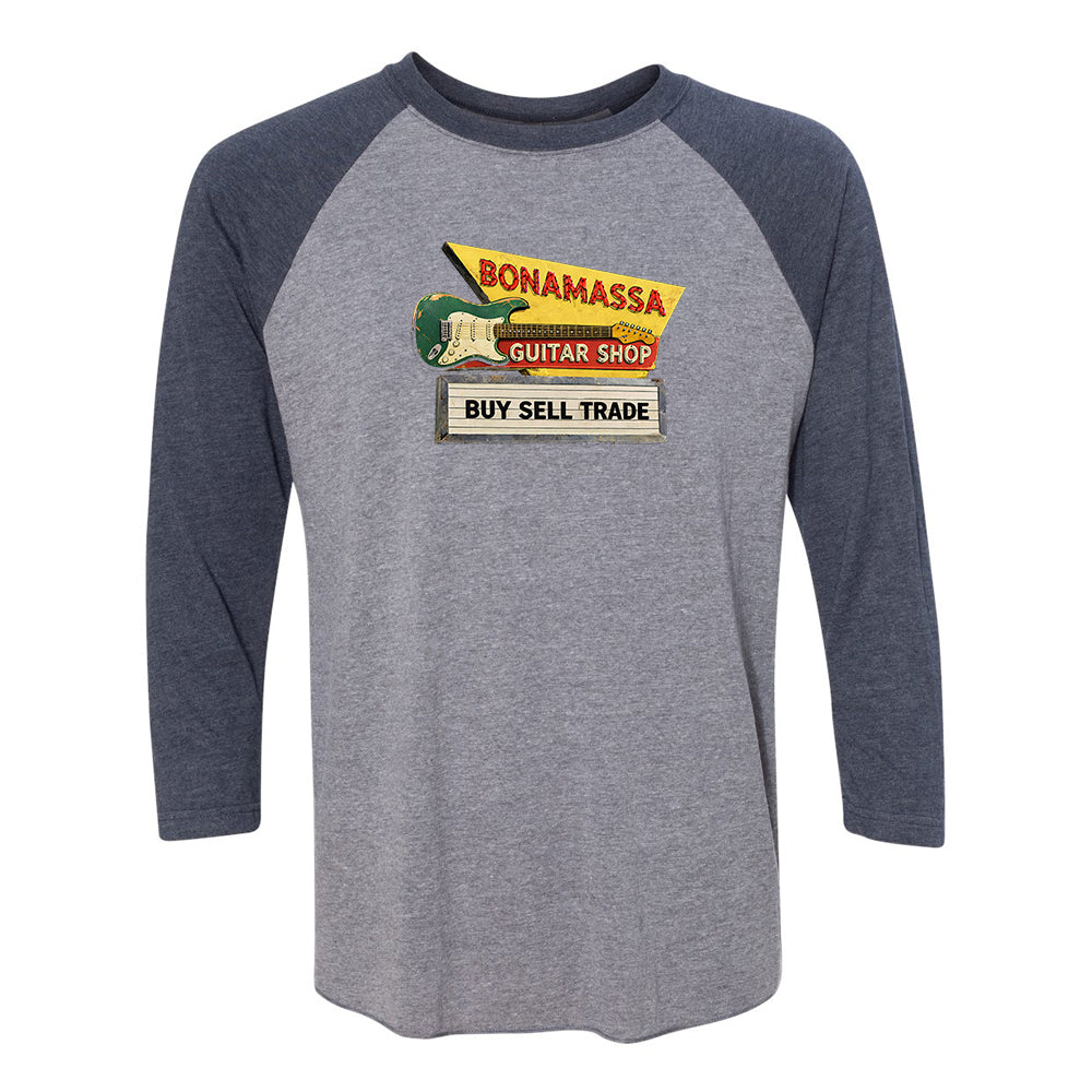 Joe Bonamassa Bona Guitar Shop 3/4 t-skjorte unisex triblend