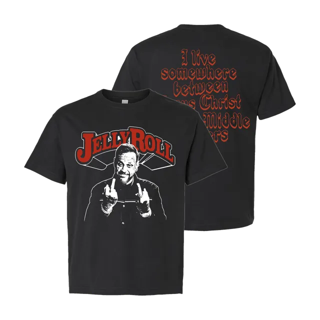 Jelly Roll Middle Finger t-skjorte vintage black