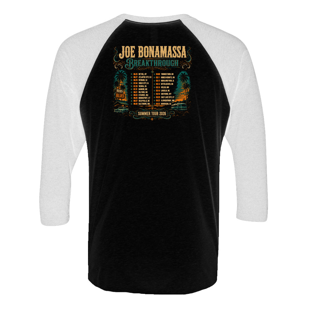 Joe Bonamassa 2026 Summer Tour trøye unisex grå 3/4 ermer