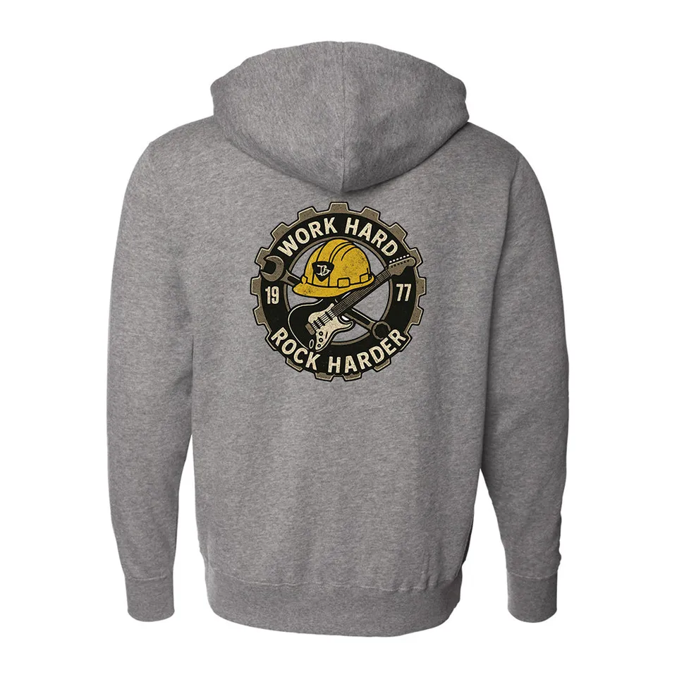 Joe Bonamassa Work Hard Rock Harder hettejakke zip svart