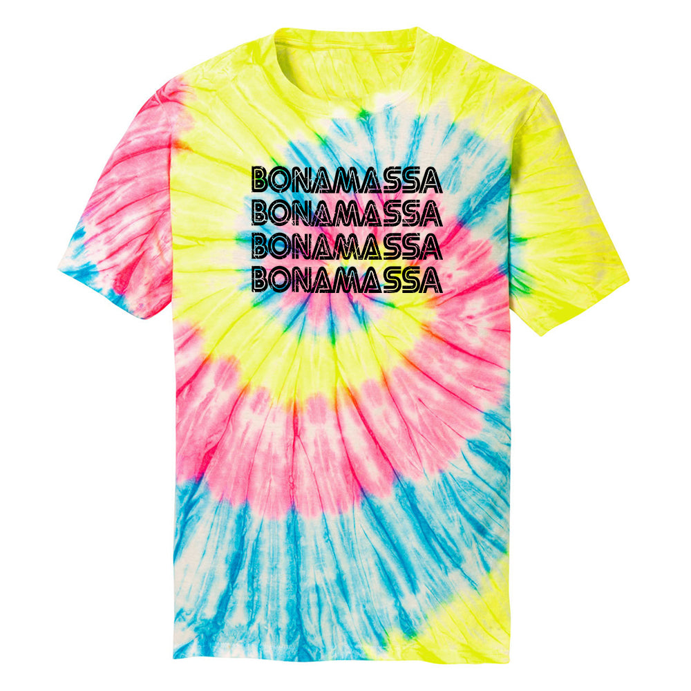 Joe Bonamassa Quadamassa Tie Dye T-skjorte unisex neon