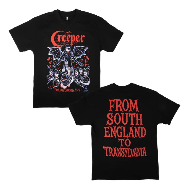 Creeper Transylvania t-skjorte svart tung bomull