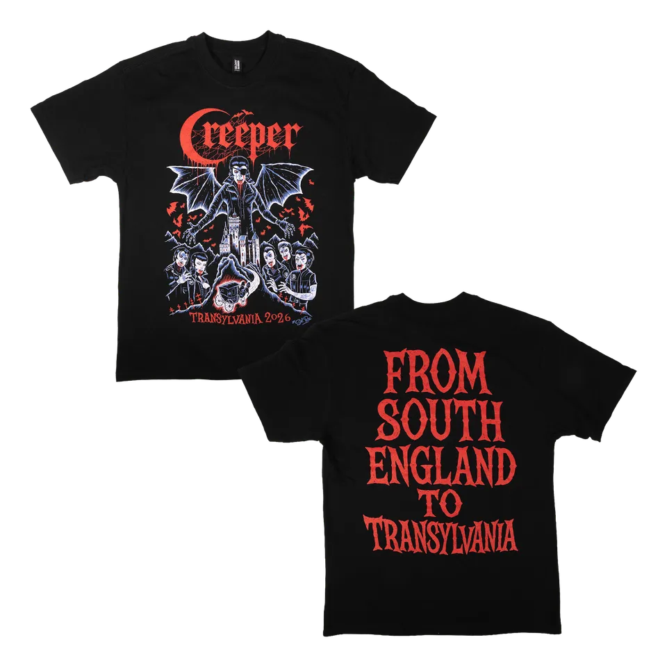 Creeper Transylvania t-skjorte svart tung bomull