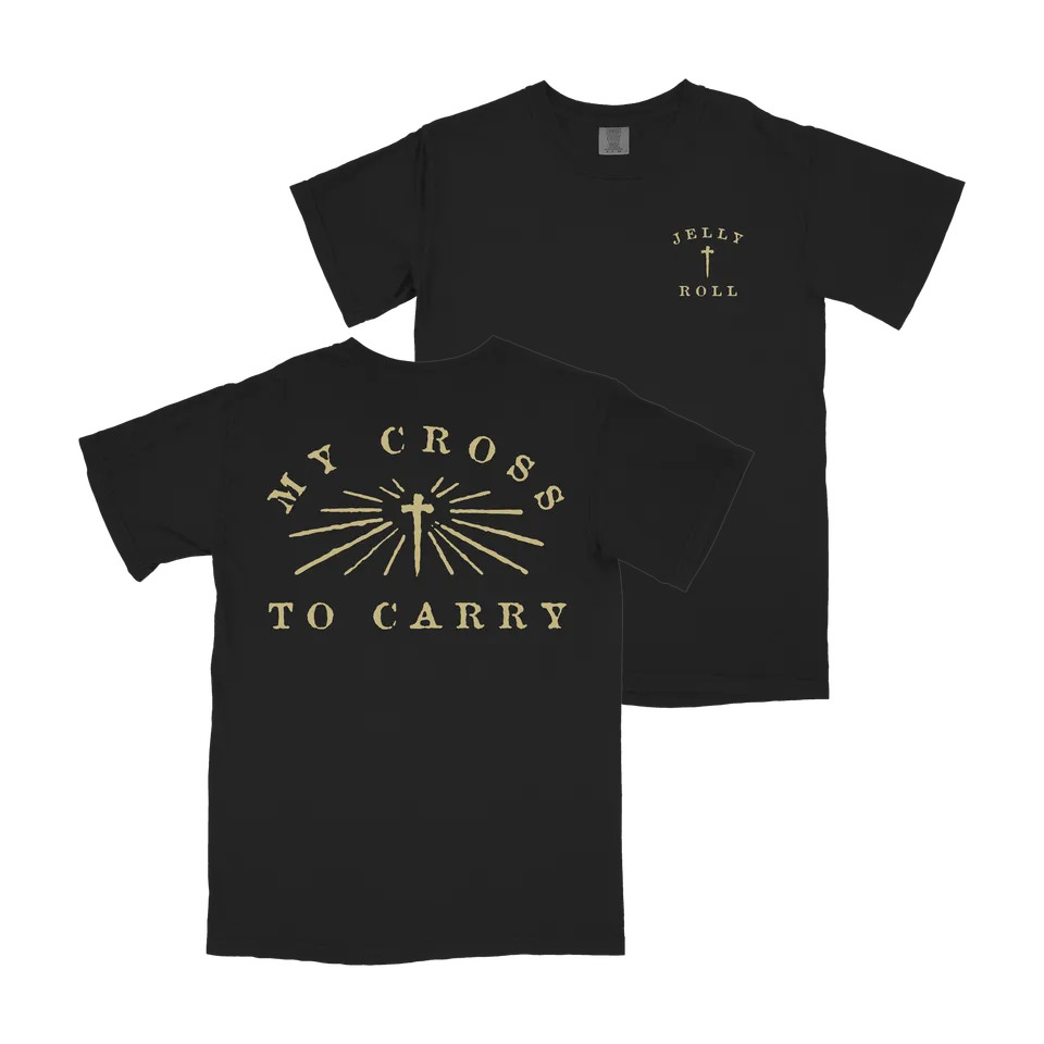 Jelly Roll My Cross To Carry t-skjorte svart heavy