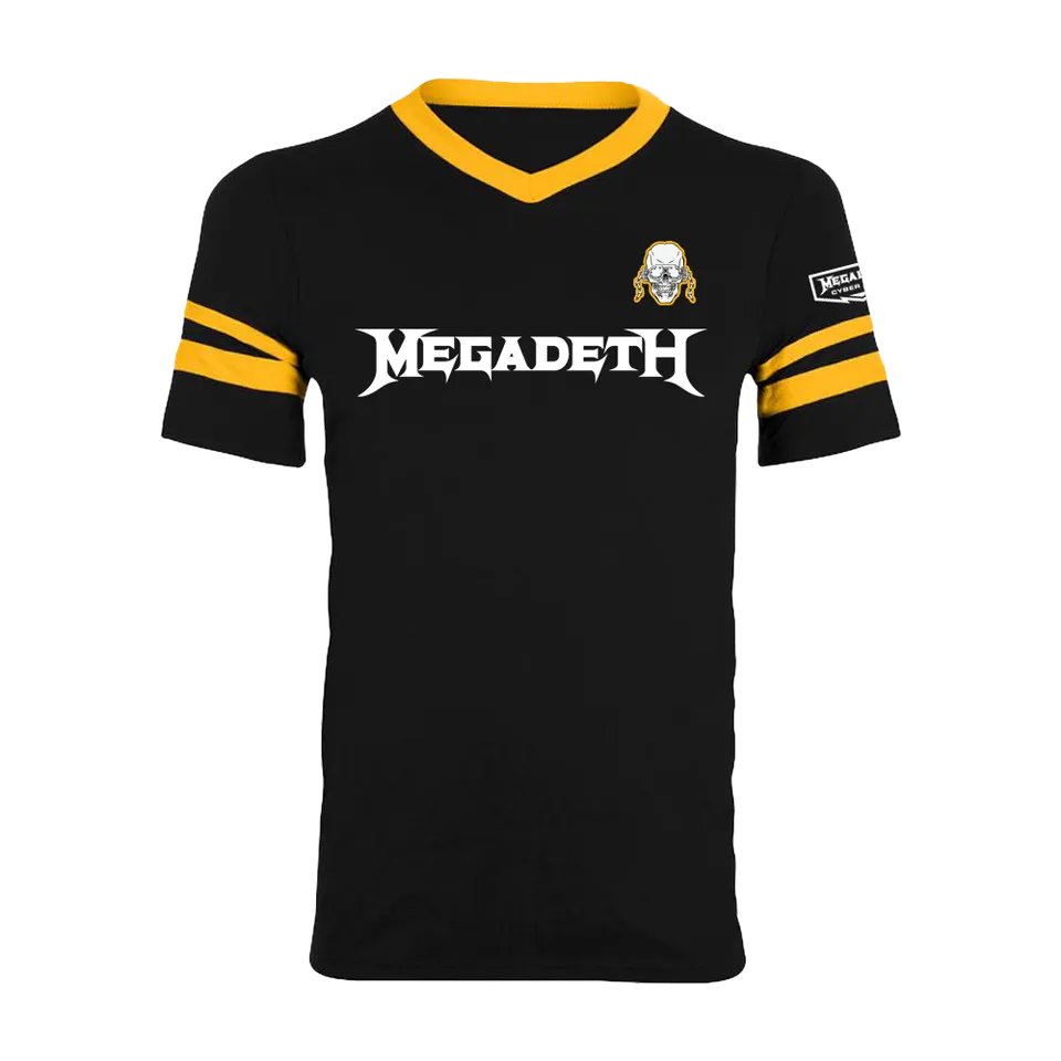 Megadeth Cyber Army 2021 V-hals t-skjorte svart