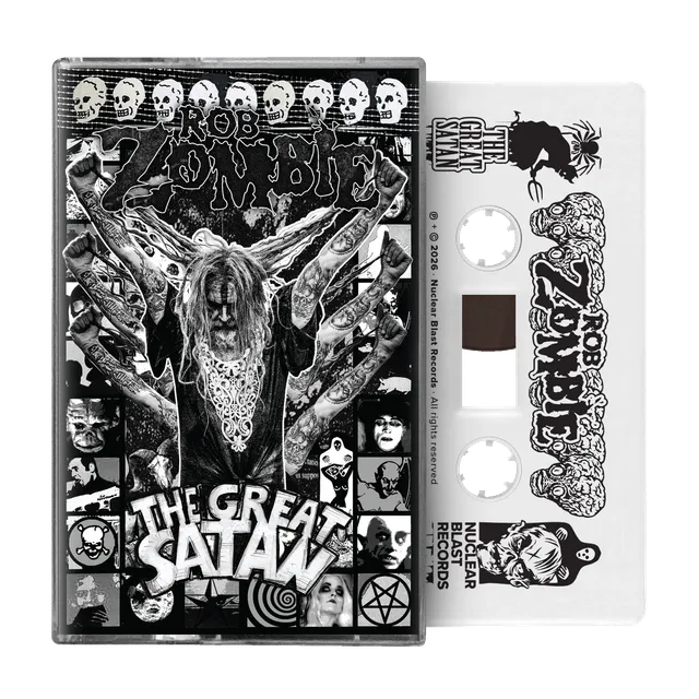 Rob Zombie The Great Satan kassett hvit utgave