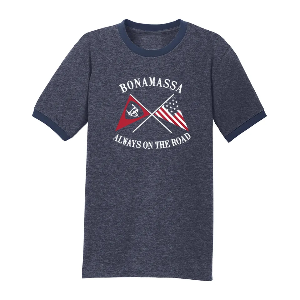 Joe Bonamassa Sailin Blues Contrast t-skjorte herre Heather Navy
