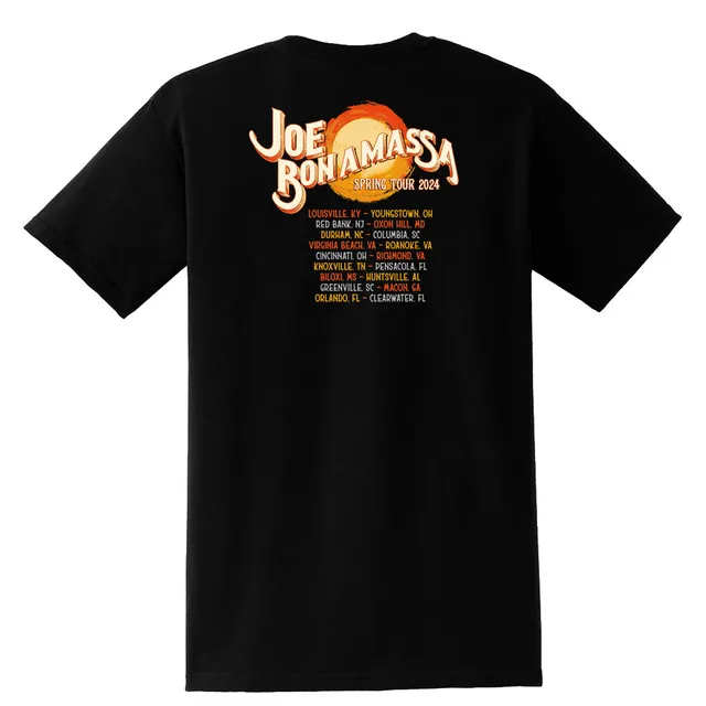 Joe Bonamassa 2024 Spring Tour Serenade t-skjorte unisex brystlomme