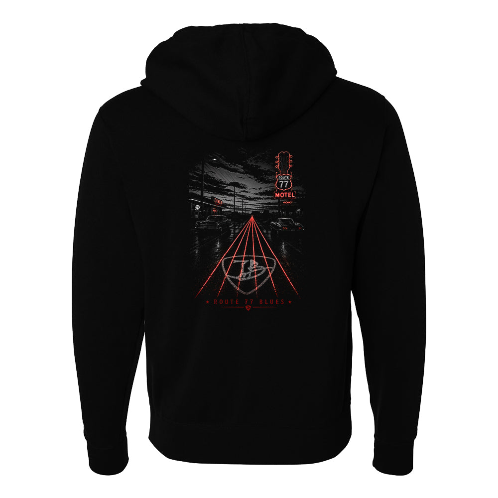 Joe Bonamassa Route 77 Blues Zip-Up Hoodie hettegenser svart
