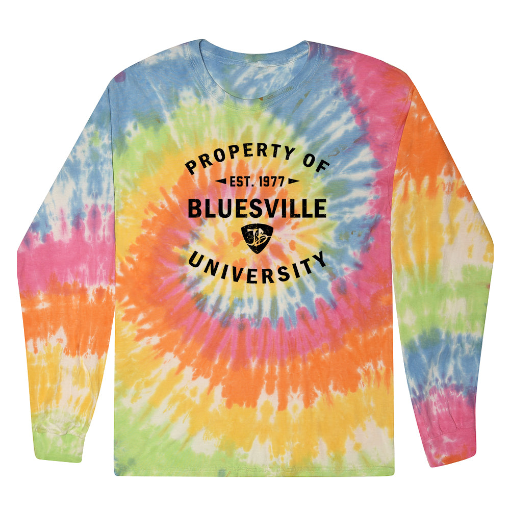Joe Bonamassa Property of Bluesville University langermet t-skjorte tie-dye