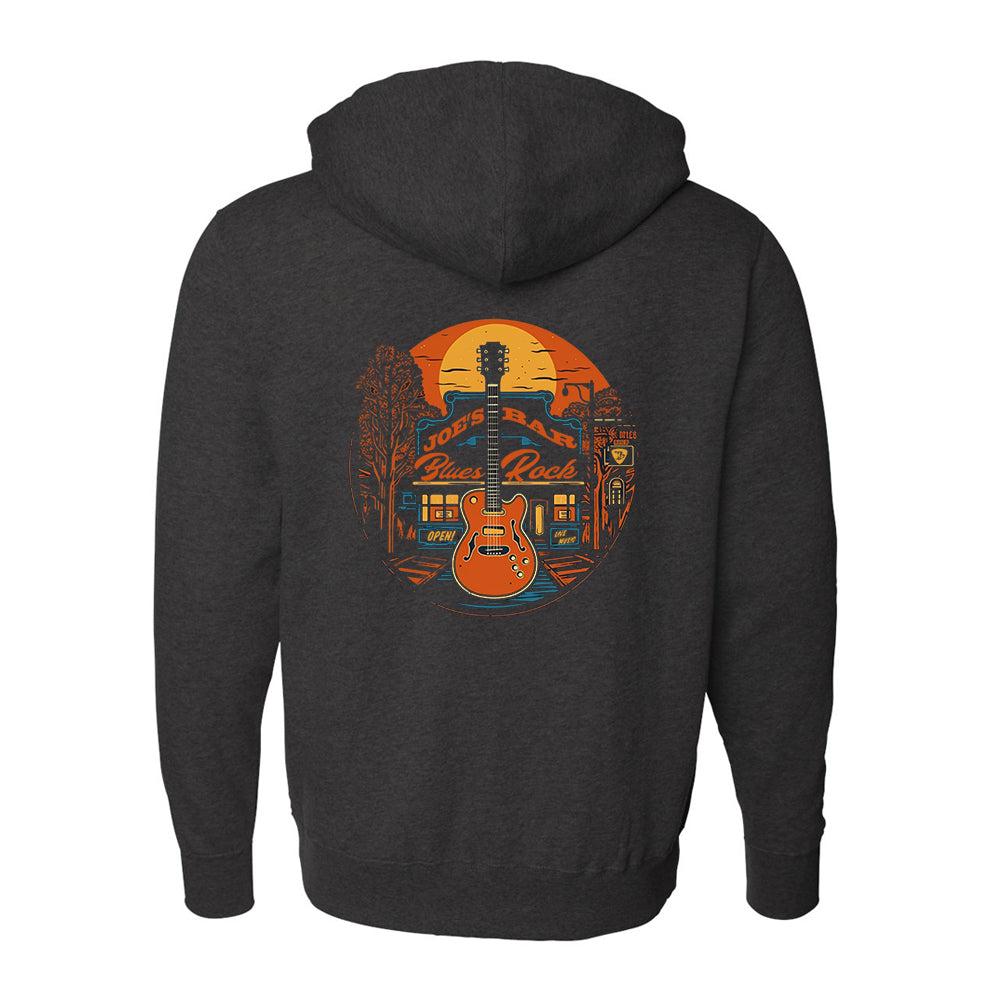Joe Bonamassa Joe's Blues Rock Bar hoodie unisex glidelås