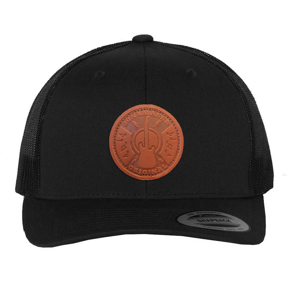 Joe Bonamassa Original trucker-caps svart skinnlapp