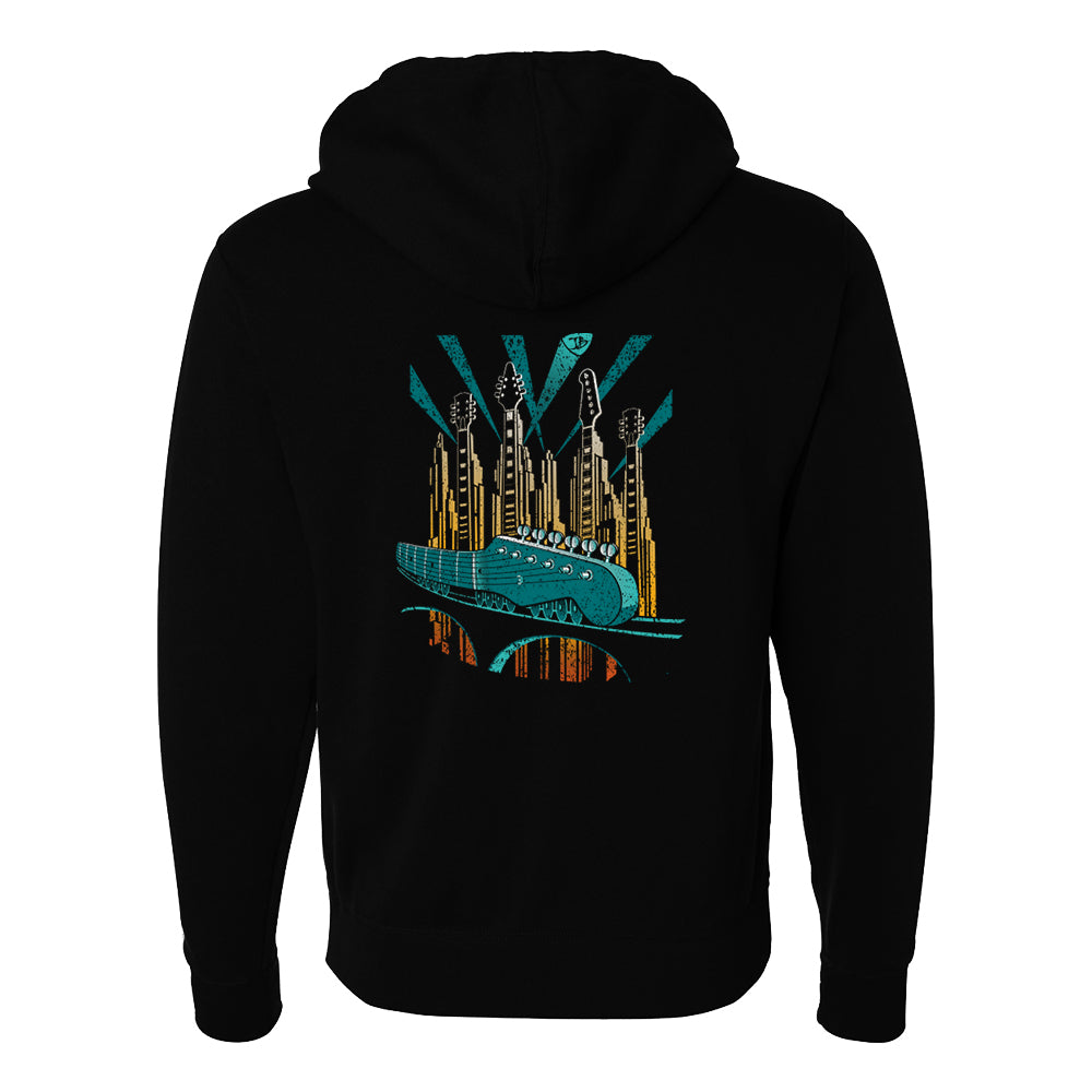 Joe Bonamassa Blues Deco Train hettejakke zip unisex svart