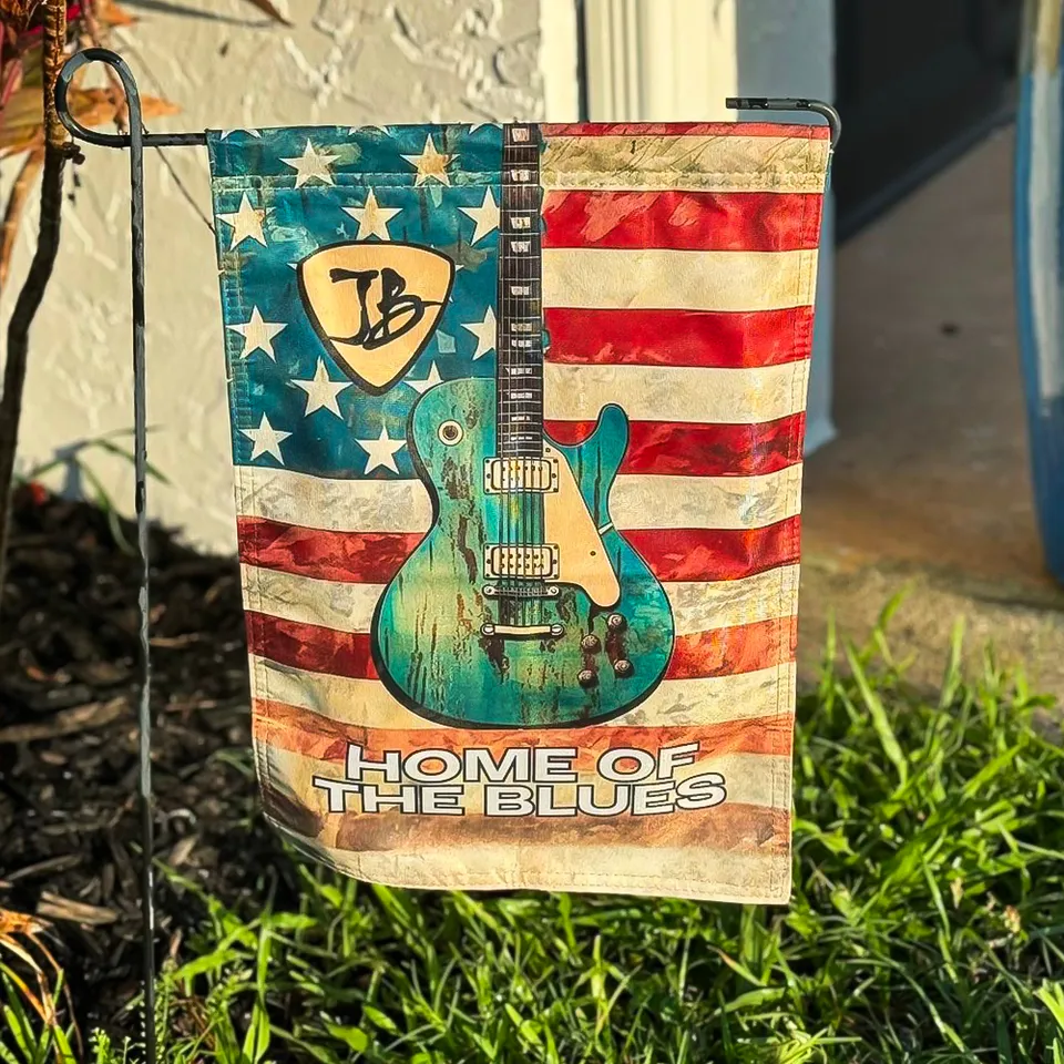 Joe Bonamassa Home of the Blues hageflagg dobbeltsidig