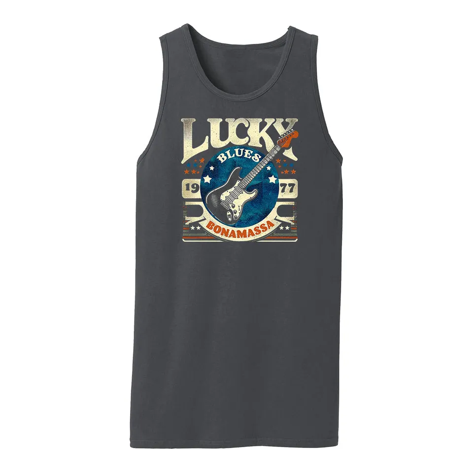 Joe Bonamassa Lucky Blues singlet herre coal beach wash