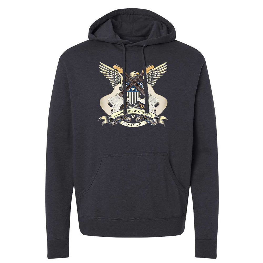 Joe Bonamassa House of Guitars Seal hettegenser svart bomullsfleece