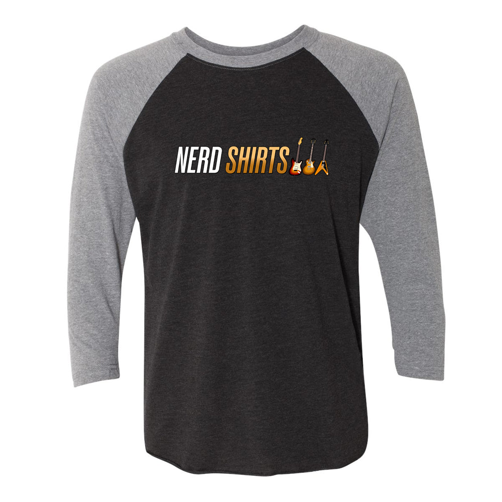 Joe Bonamassa Nerd Shirts baseball t-skjorte unisex hvit/svart