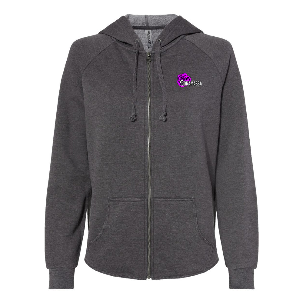 Joe Bonamassa Blooming Blues Wave Wash zip-hoodie blå dame
