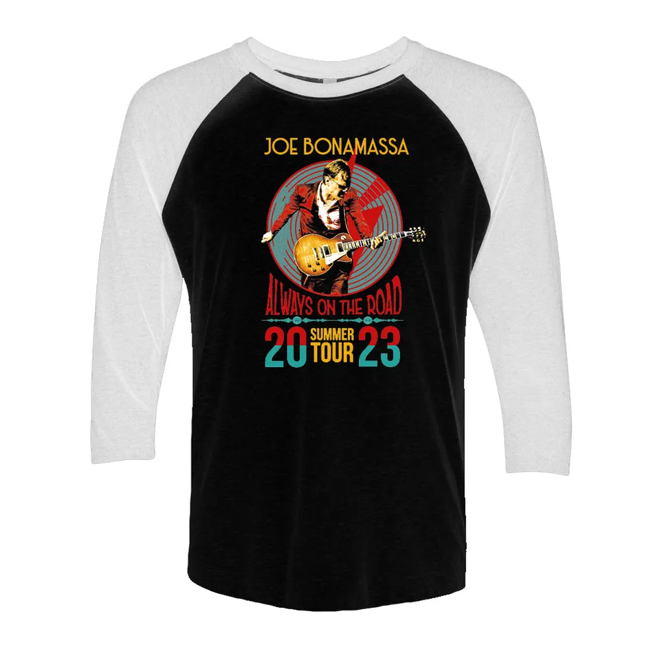 Joe Bonamassa U.S. Summer Tour 3/4 t-skjorte unisex triblend