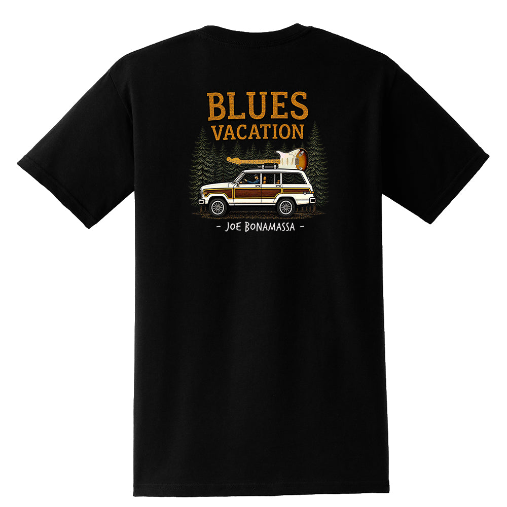 Joe Bonamassa Blues Vacation T-skjorte med lomme unisex bomull