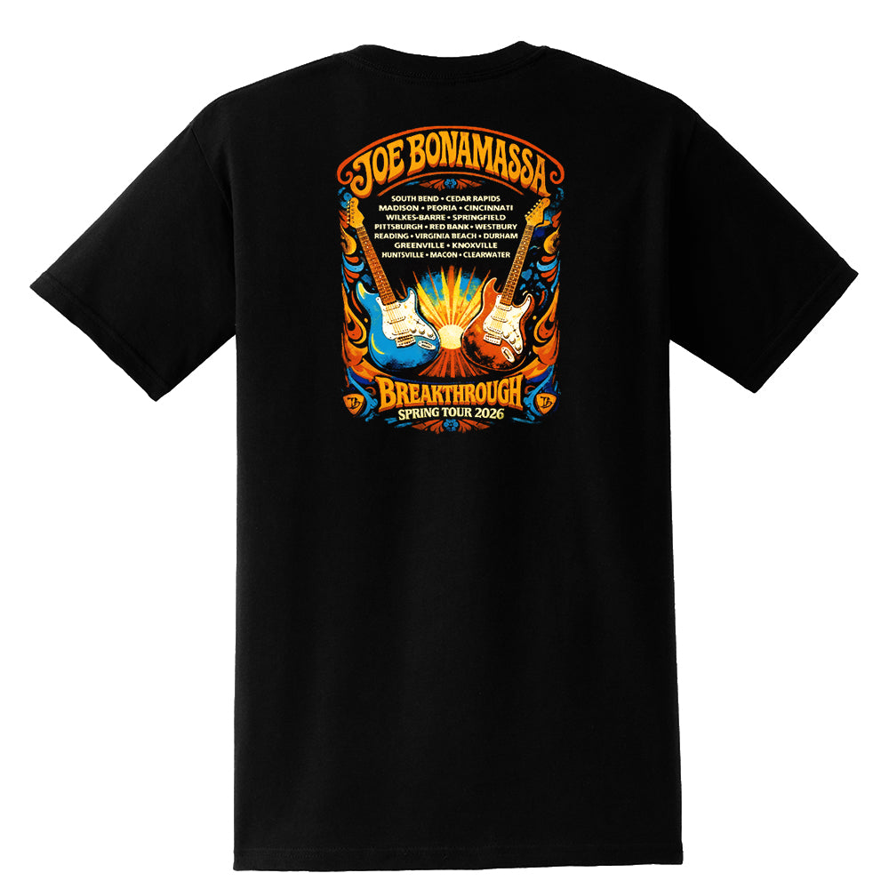 Joe Bonamassa 2026 U.S. Spring Tour Pocket t-skjorte unisex