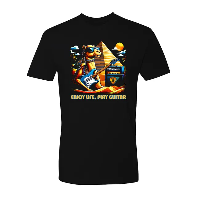 Joe Bonamassa Enjoy Life Play Guitar t-skjorte svart bomull