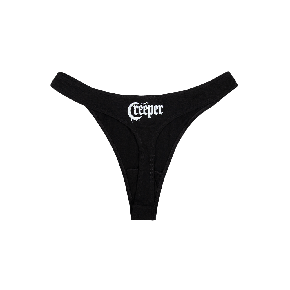 Creeper Sacred Blasphemy thong svart bomull