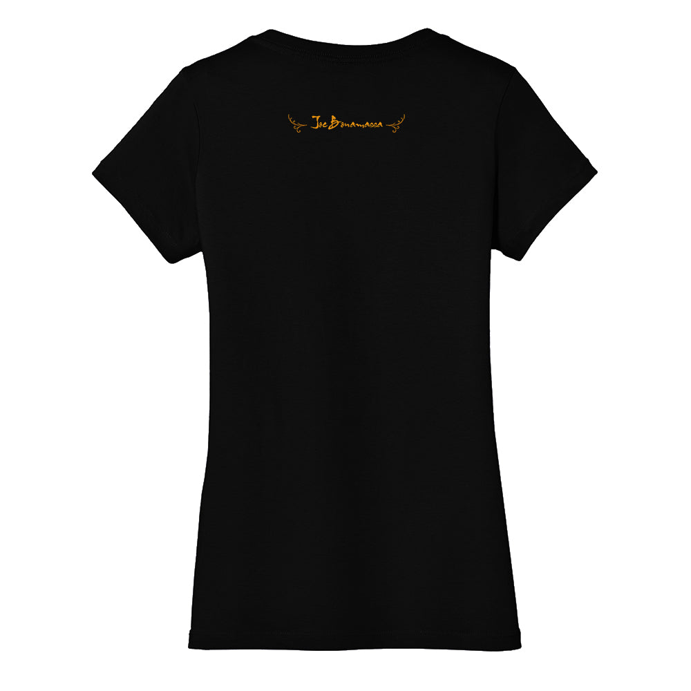 Joe Bonamassa Live To Play Noir V-neck t-skjorte dame bomull